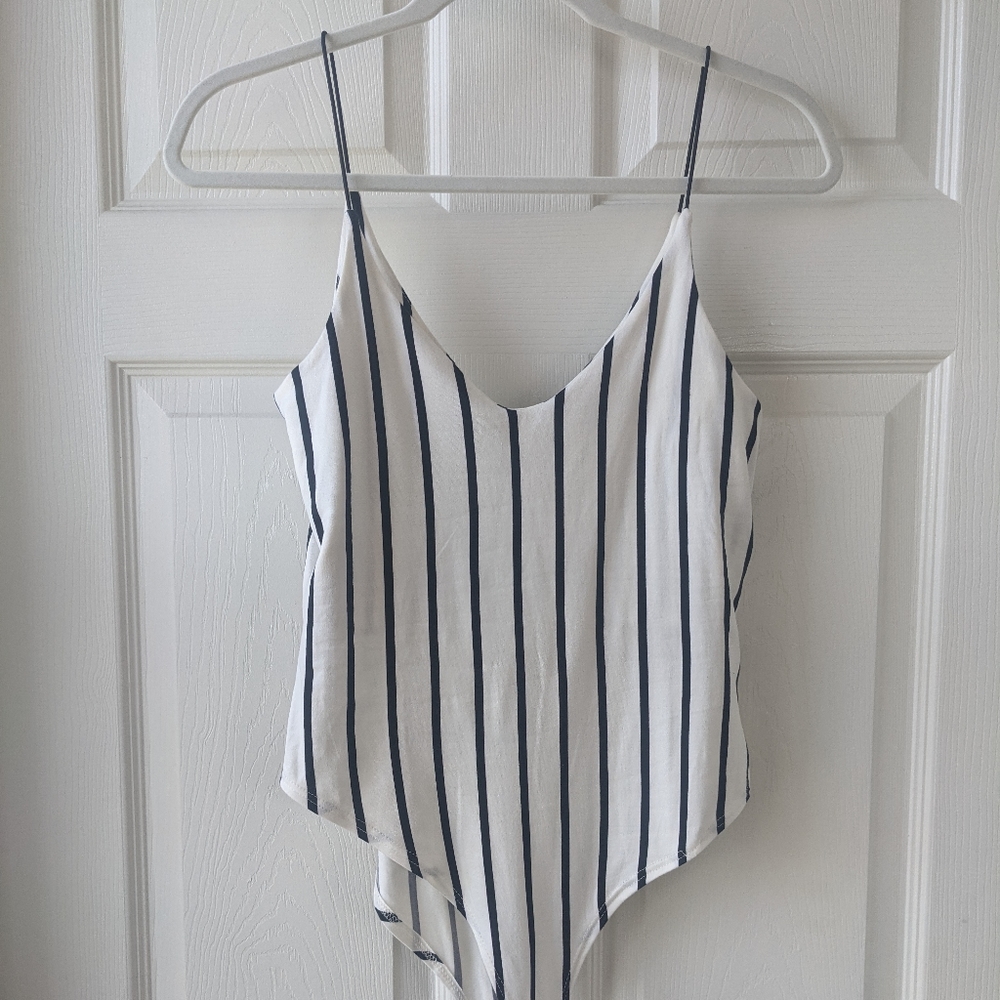 Striped Bodysuit Thin Straps